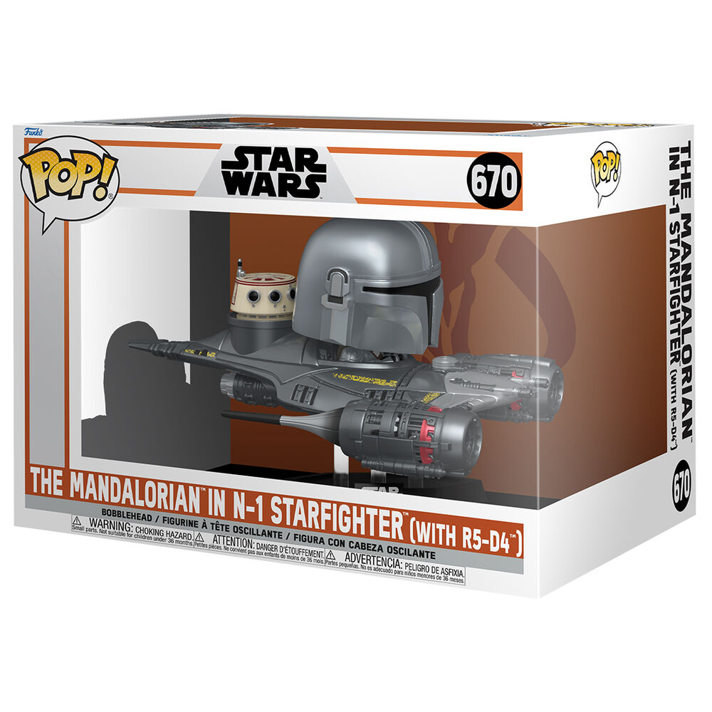 Funko Figura POP Rides Deluxe Star Wars Mandalorian 9 the Mandalorian in N-1 Starfighter (imagen 2 de 3)
