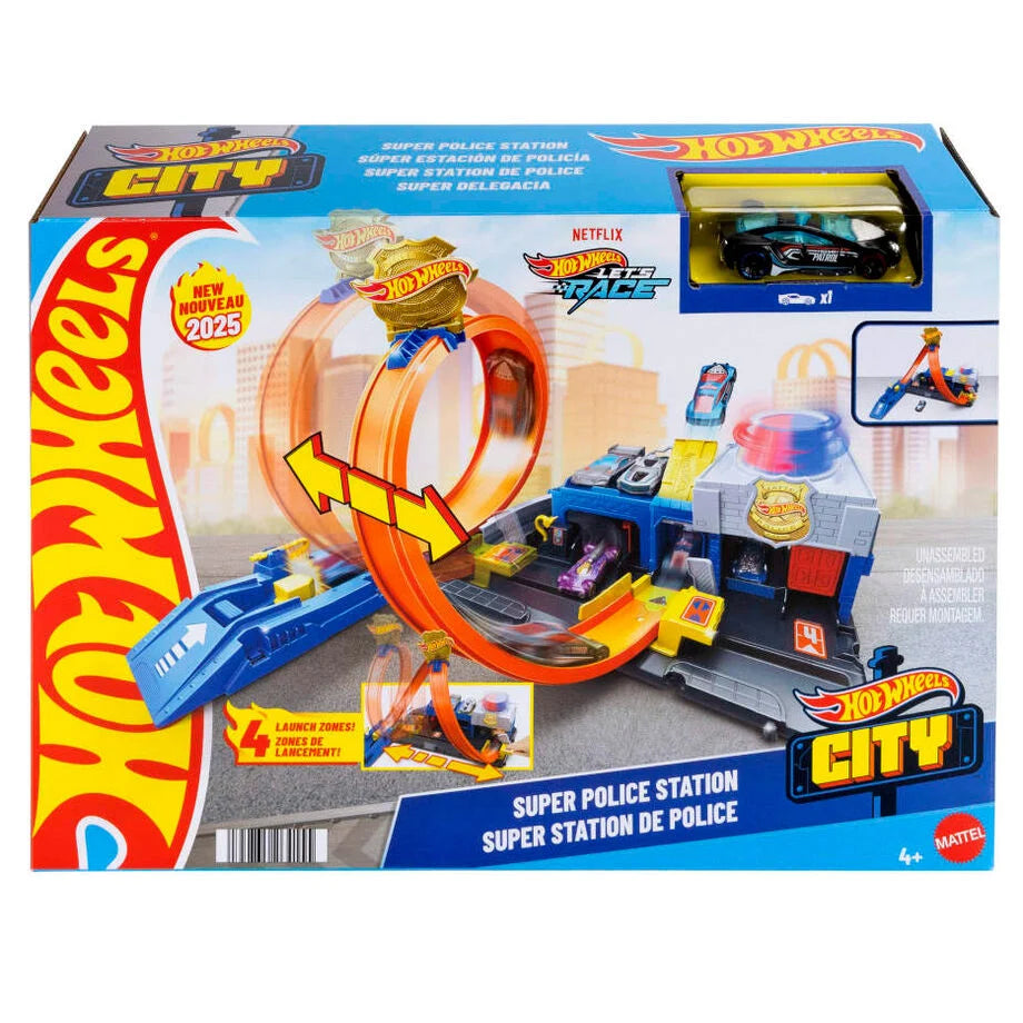Pista Super Estación de Policía City - Coches Y Circuitos | Hot Wheels
