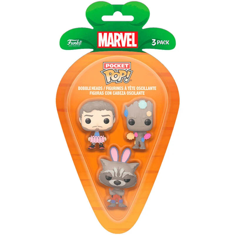 Guardianes de la Galaxia - Blister 3 Figuras Carrot Pocket POP | Funko