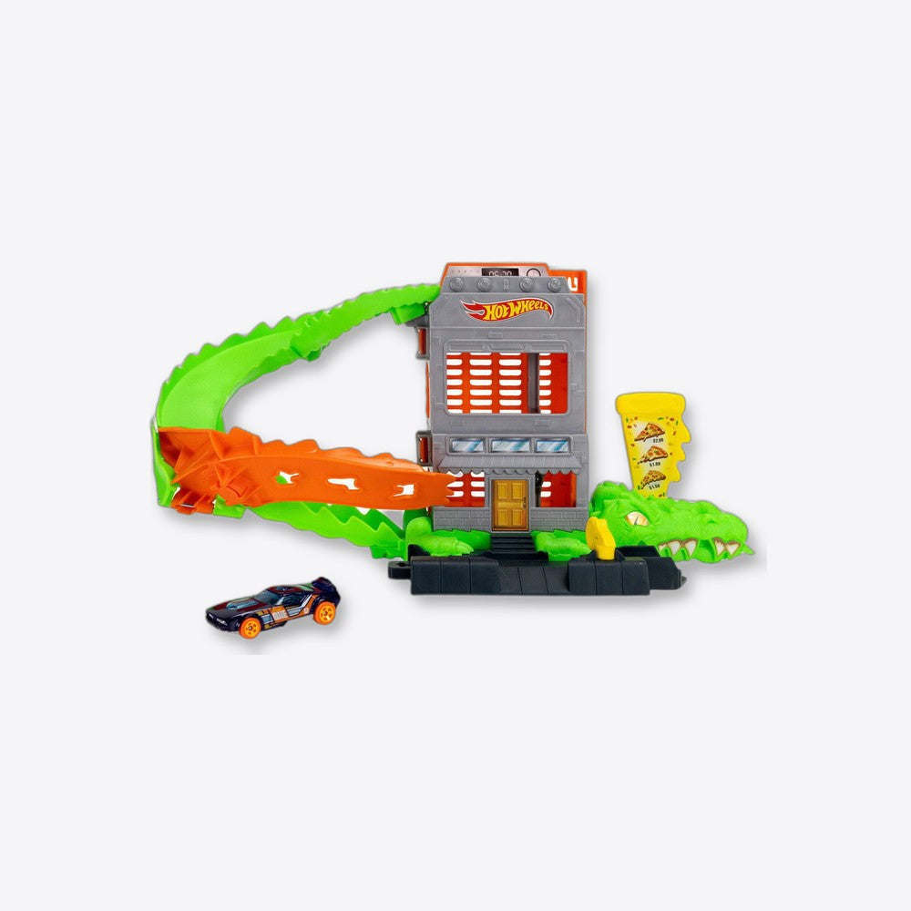 Mattel Pista coches Ataque de Cocodrilo Hot Wheels City (imagen 6 de 6)