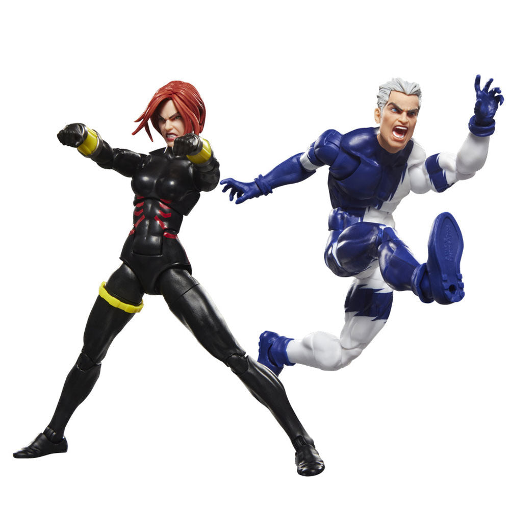 Marvel Set 2 Figuras Black Widow Quicksilver Los Vengadores 15cm