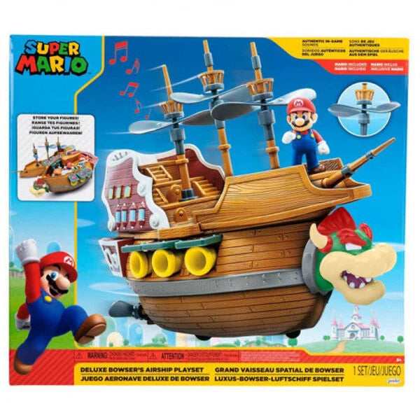 Jakks Pacific Playset Deluxe Aeronave Bowser Super Mario Nintendo