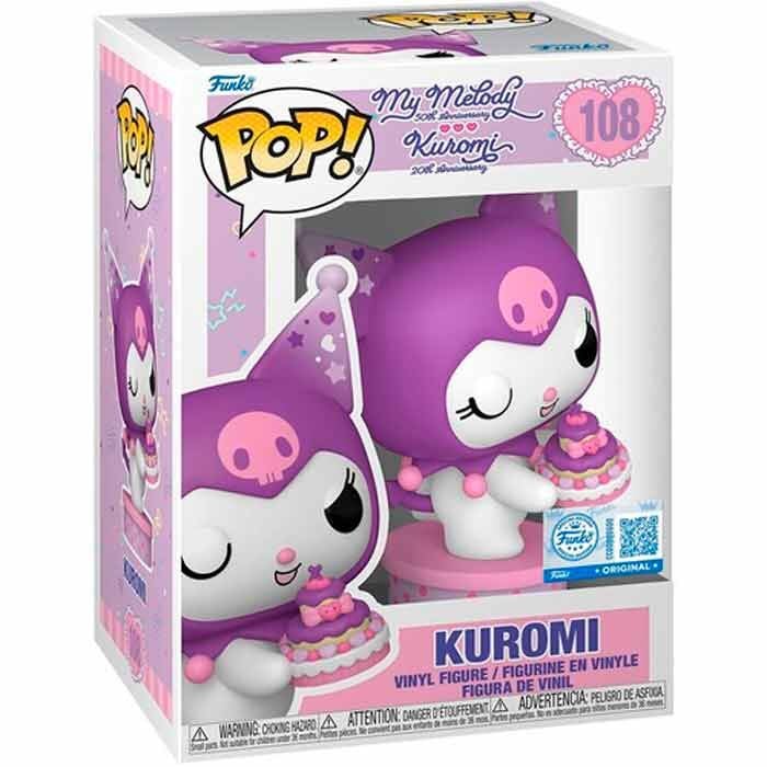 Sanrio Figura POP Kuromi with Cake Exclusiva Kawaii