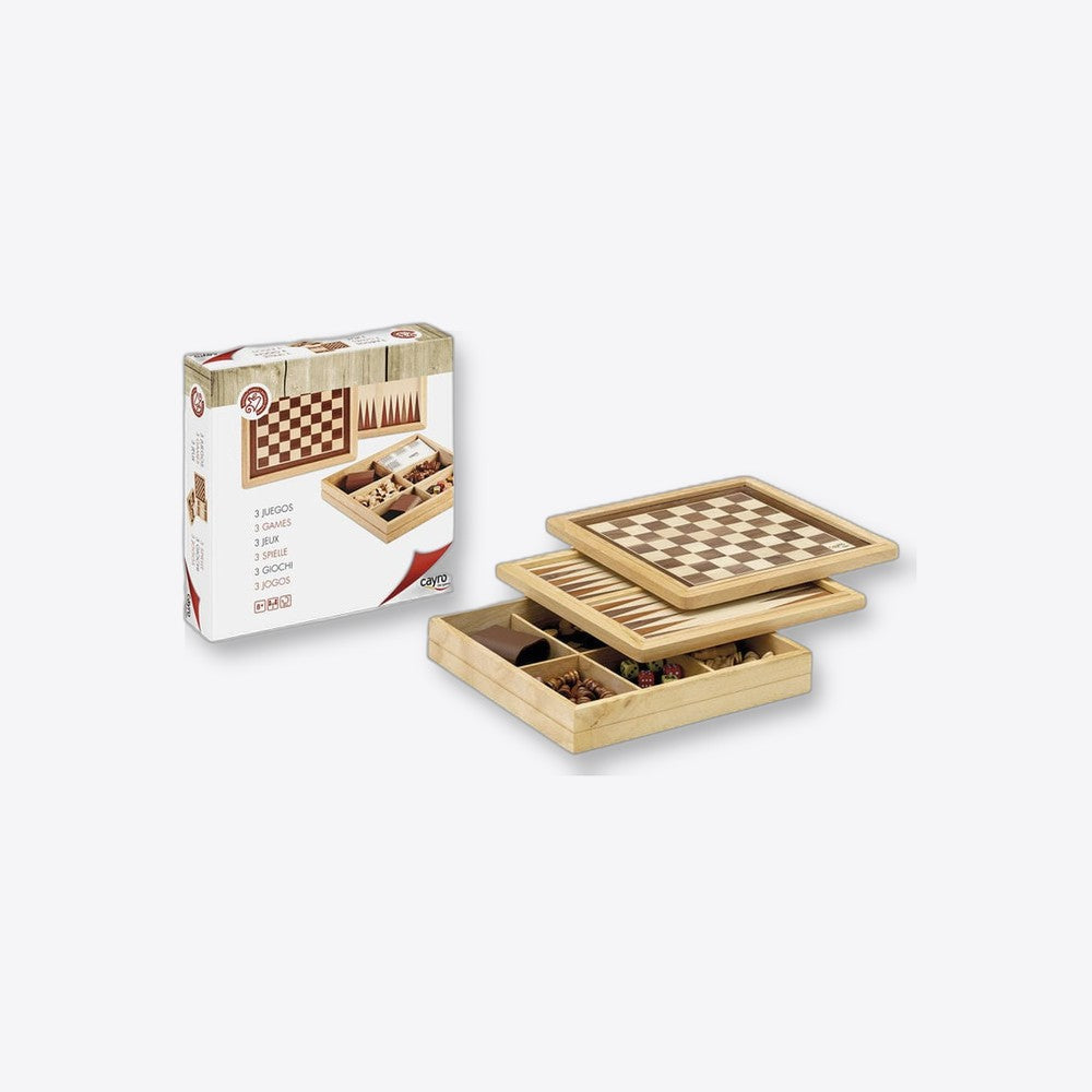 Cayro Ajedrez Damas Backgammon Marqueteria (imagen 3 de 6)