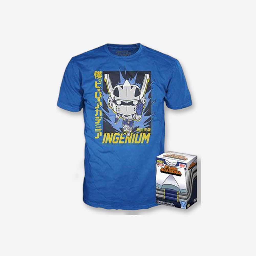 Pop & tee my hero academia tenya iida ingenium (full mech suit) funko + camiseta talla aleatoria (imagen 2 de 6)