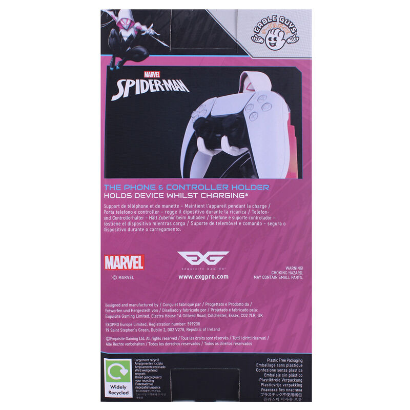 Spider-Gwen Marvel Cable Guy Soporte Figura 20cm Exquisite Gaming