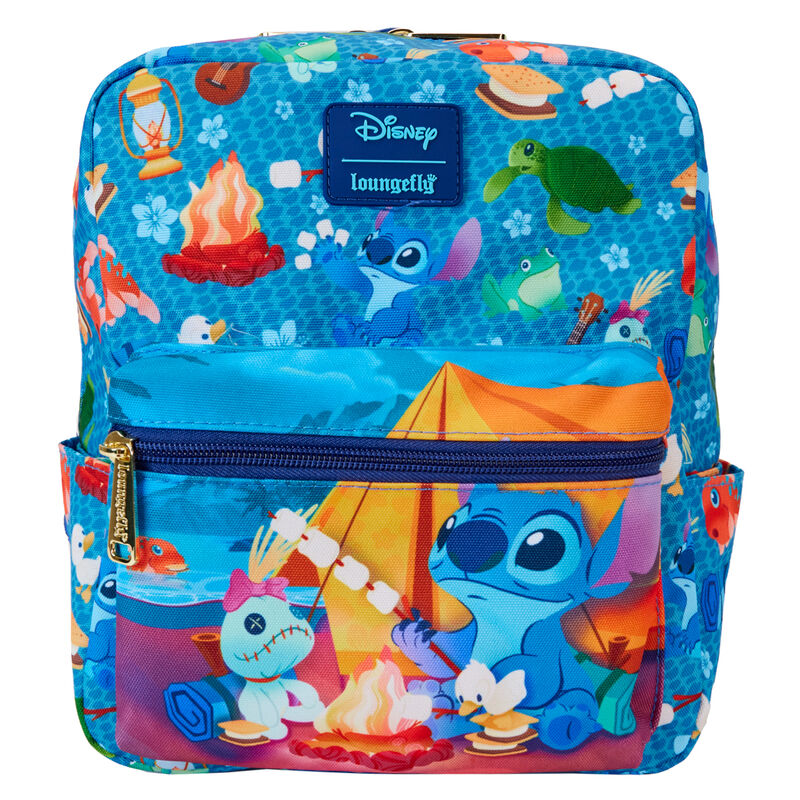 Mochila nylon Camping Cuties Stitch Disney Loungefly 24cm (imagen 2 de 5)