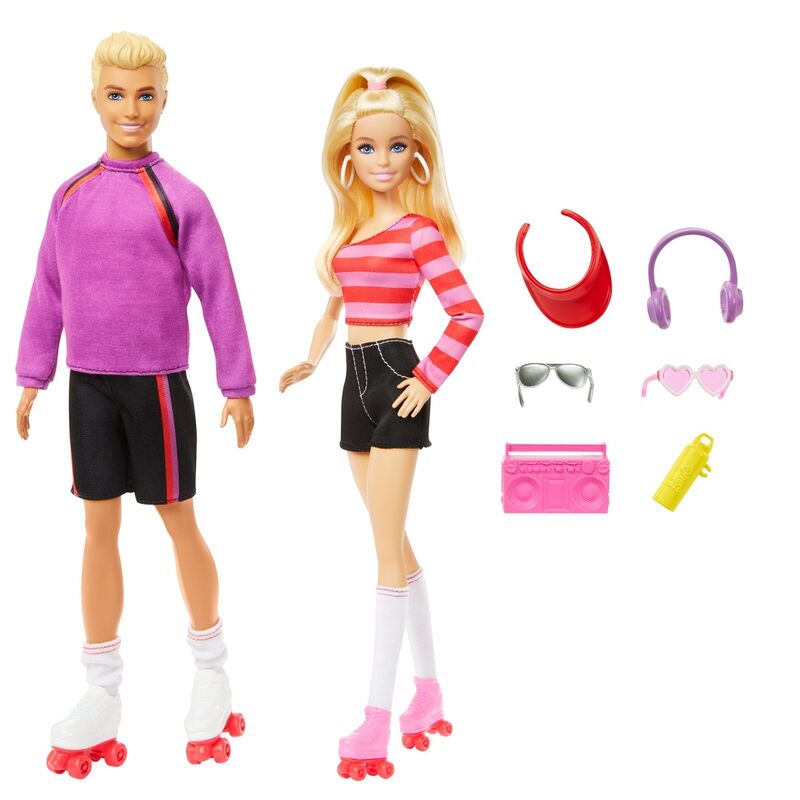 Mattel Blister 2 muñecos Barbie y Ken Patinadores Barbie (imagen 2 de 5)