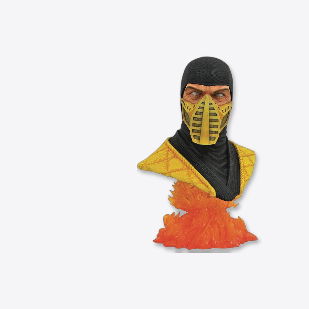 Figura busto diamond select toys mortal kombat scorpion escala 1 - 2 legends in 3d re - run resina (imagen 4 de 6)