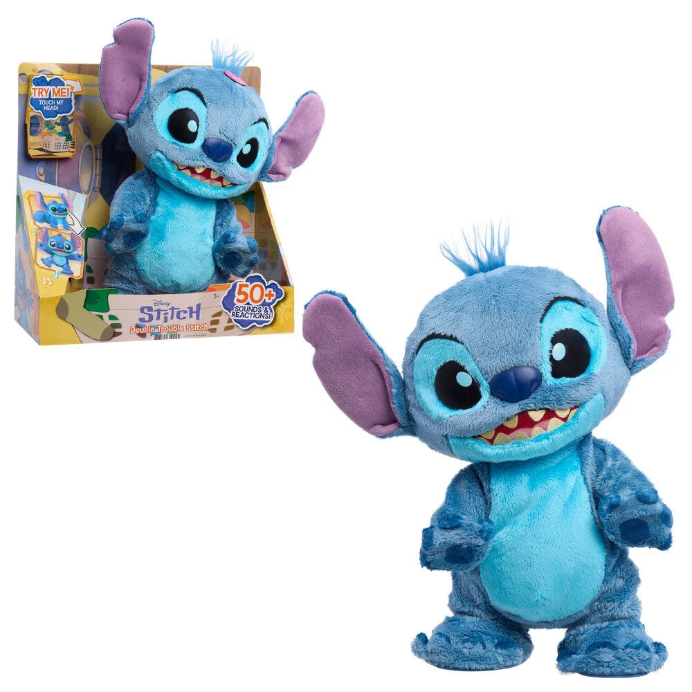 Just Play Peluche interactivo Double Trouble Stitch Disney
