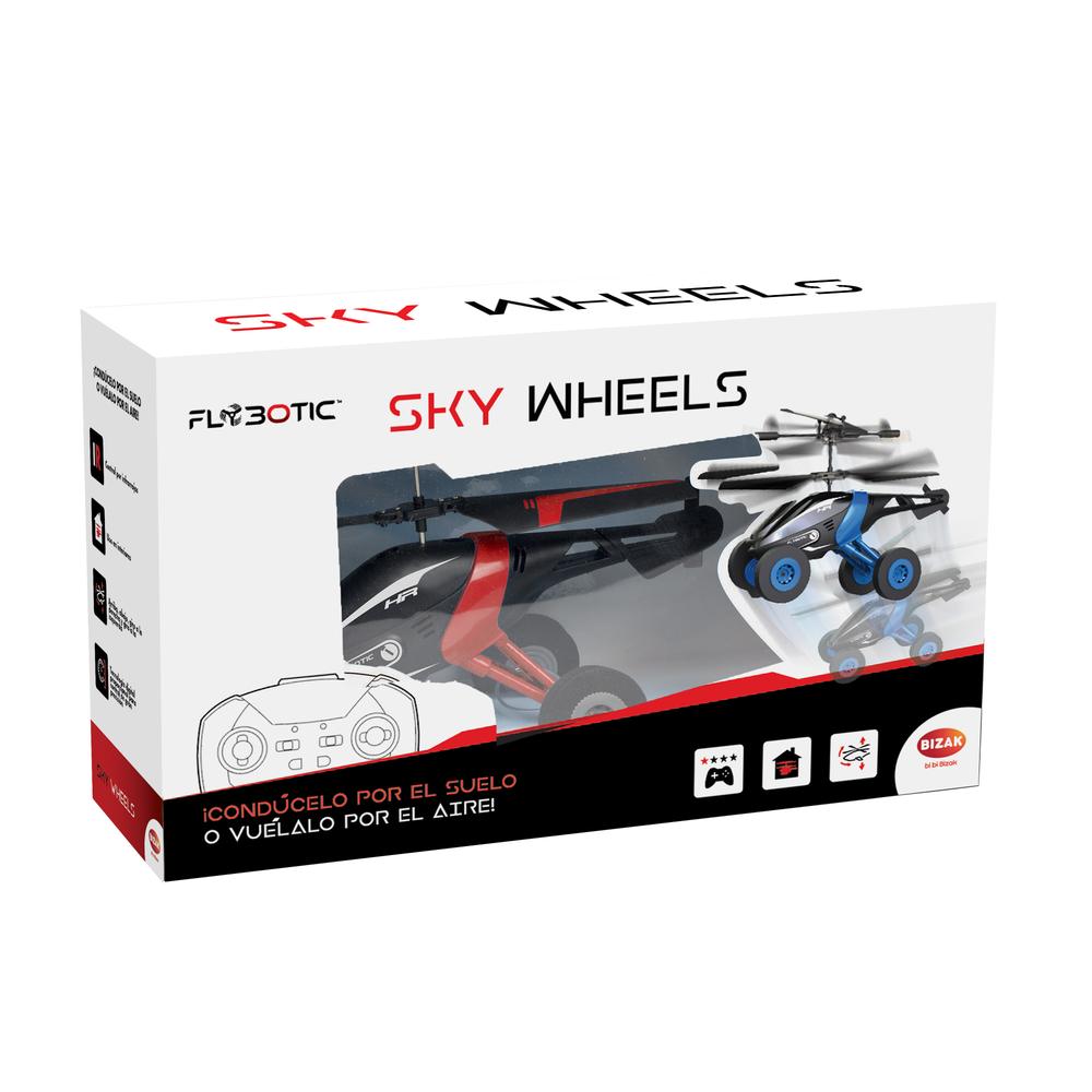 Bizak Helicoptero radio control flybotic sky wheels 1 unidad aleatoria