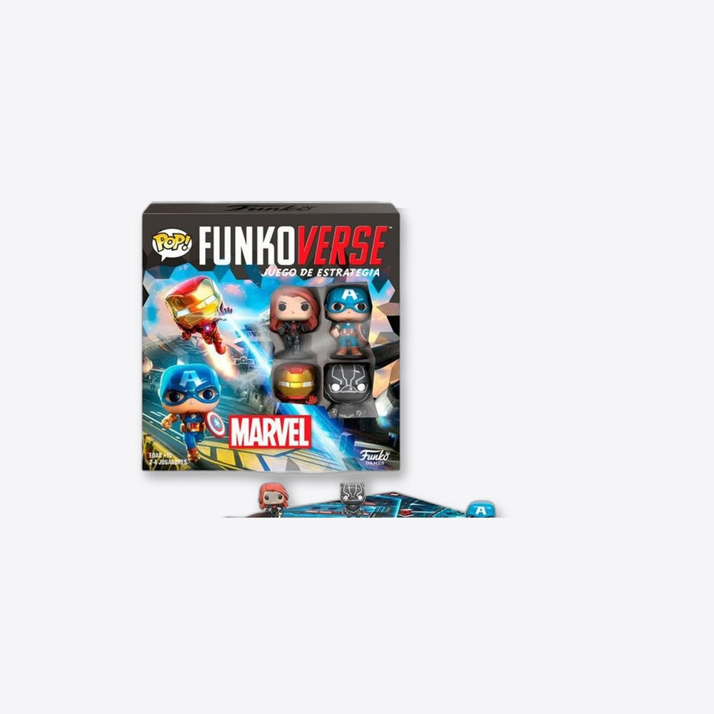 Juego de mesa funkoverse marvel edicion 100 capitan america iron man viuda negra & pantera negra 57518 (imagen 3 de 6)