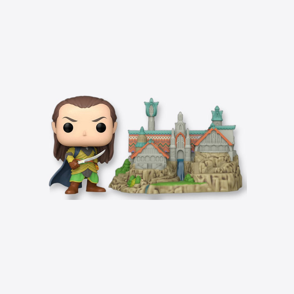 Funko Figura POP Town El Señor de los Anillos Lord Elrond with Rivendell (imagen 3 de 6)