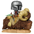 Funko Figura POP Star Wars The Mandalorian Mando on Bantha with Child in Bag
