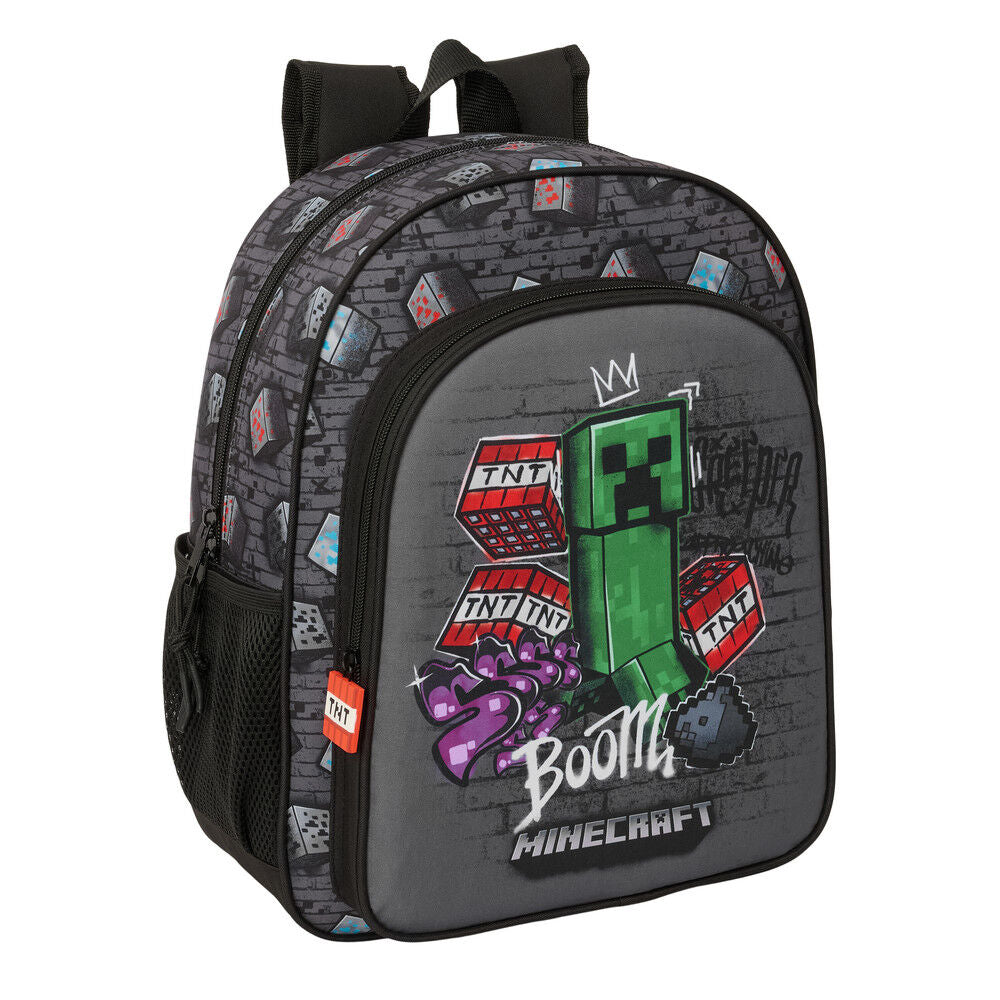 Safta Mochila Graffiti Minecraft 38cm adaptable