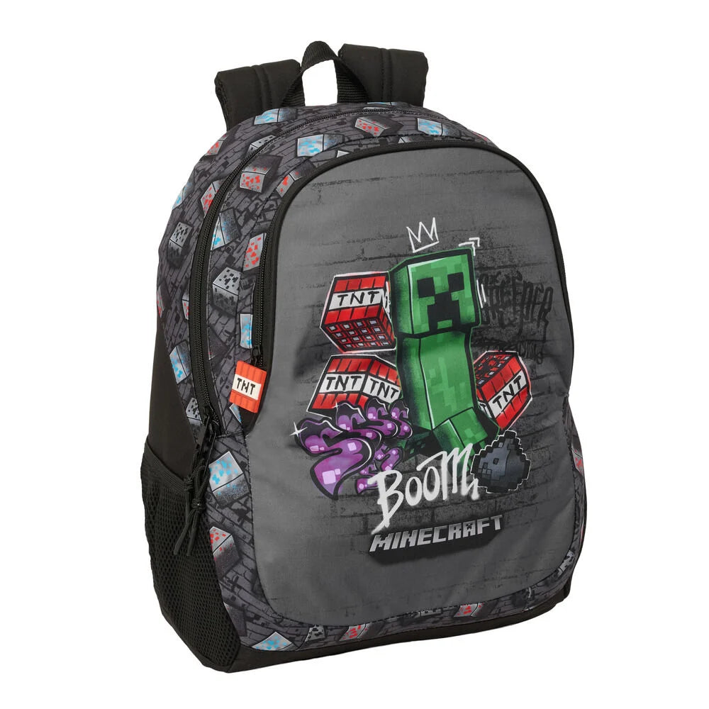 Safta Mochila Graffiti Minecraft 44cm adaptable