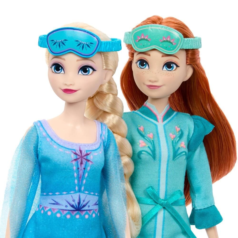 Mattel Blister Elsa y Ana Fiesta de Pijamas Frozen Disney (imagen 3 de 6)