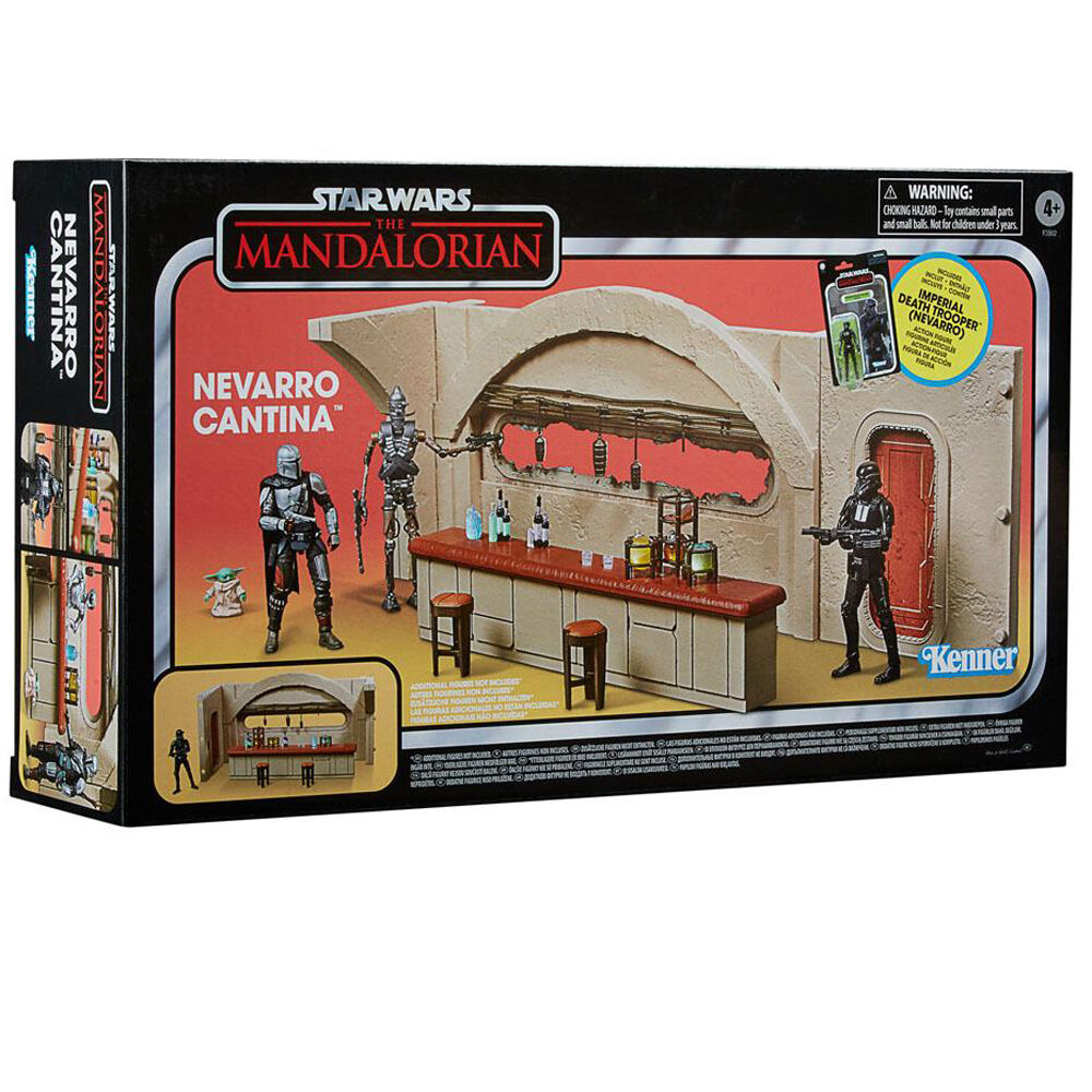 Hasbro Escenario Nevarro Cantina + figura Imperial Death Trooper Mandalorian Star Wars