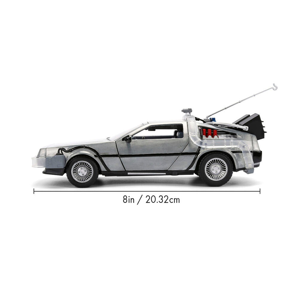 Jada Toys Replica DLorean Hollywood Rides Time Machine 40th Anniversary Regreso al Futuro (imagen 3 de 10)