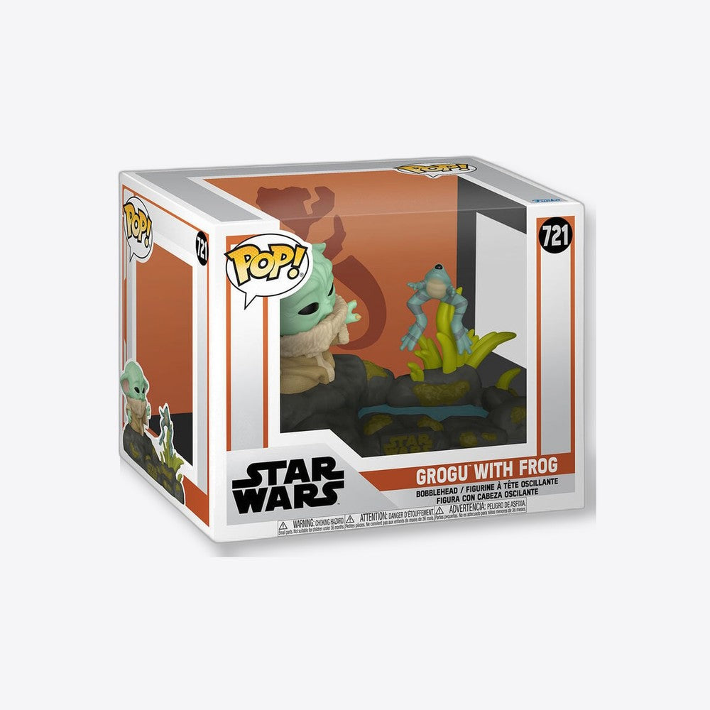 Funko Figura POP Deluxe Star Wars The Mandalorian Grogu with Frog (imagen 3 de 6)