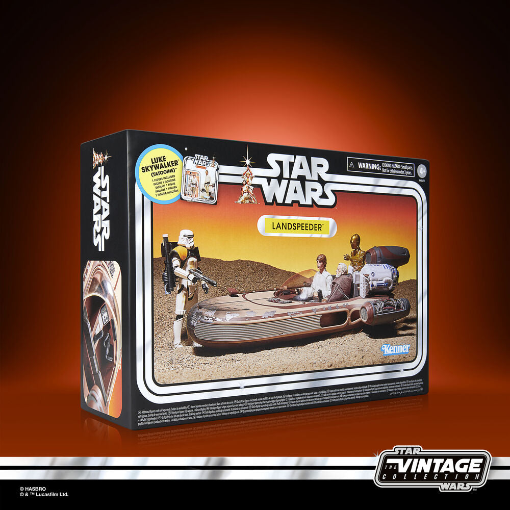 Star Wars Figura Luke Skywalker + Landspeeder Hasbro Colección
