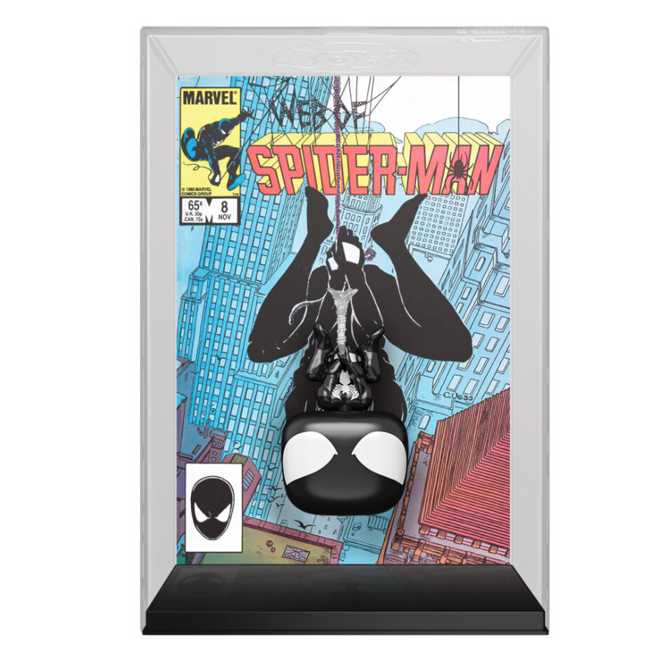 Spiderman Figura POP Comic Cover Black Suit Marvel Funko
