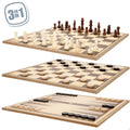 Clásico Juego de Mesa Ajedrez y Backgammon Estrategia