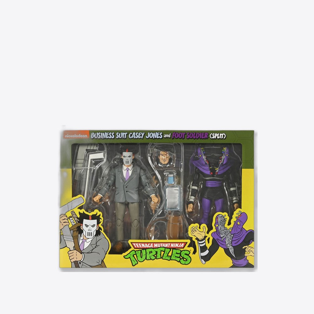 Figura neca teenage mutant ninja turtles business suit casey jones & split foot soldier pack 2 scale action (imagen 4 de 6)