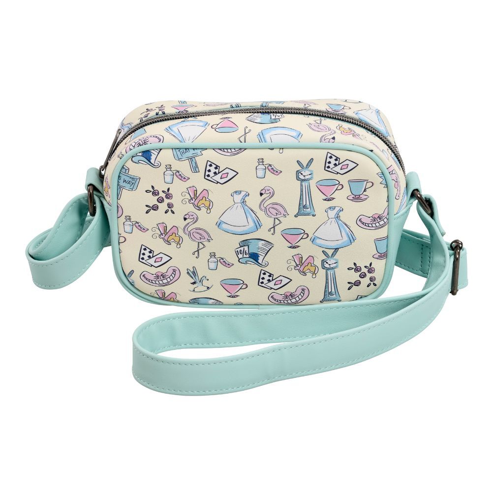 Lf | Lounfefly Bolso Bandolera Aiw Pastel Aop Alicia En El Pais De Las Maravillas Disney Loungefly (imagen 2 de 5)