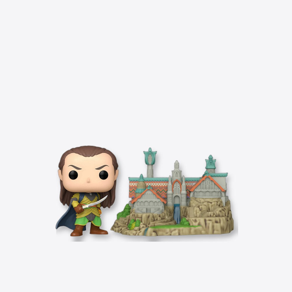 Funko Figura POP Town El Señor de los Anillos Lord Elrond with Rivendell (imagen 5 de 6)