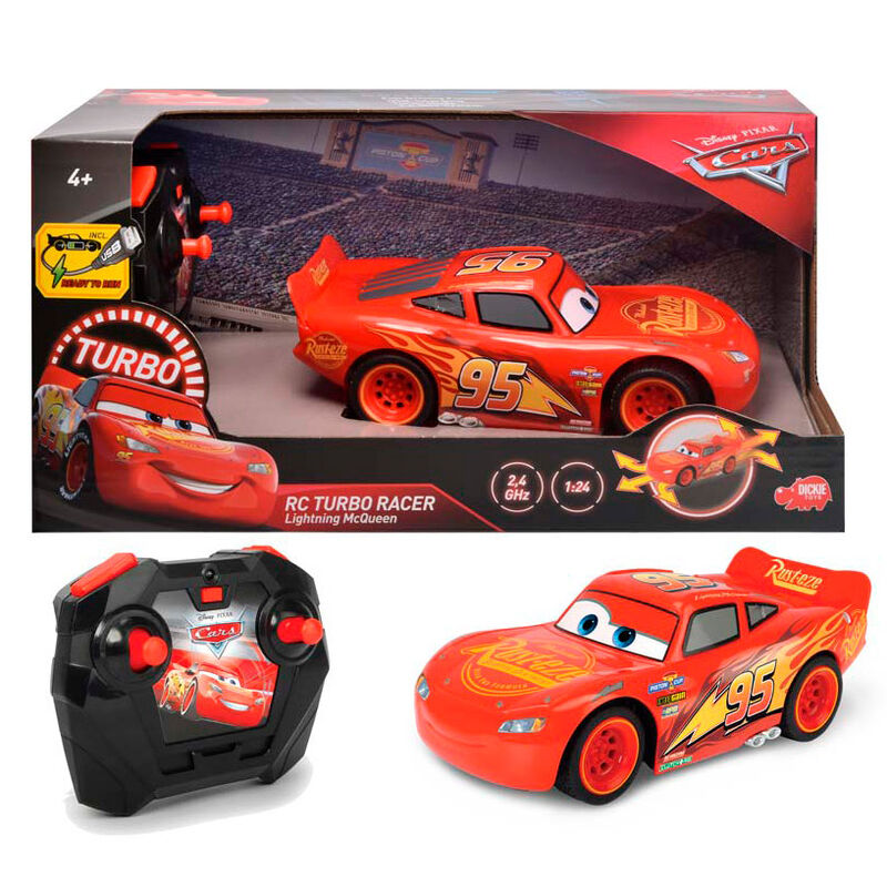 Jada Toys Coche radio control Rayo McQueen Cars Disney Pixar 1:24