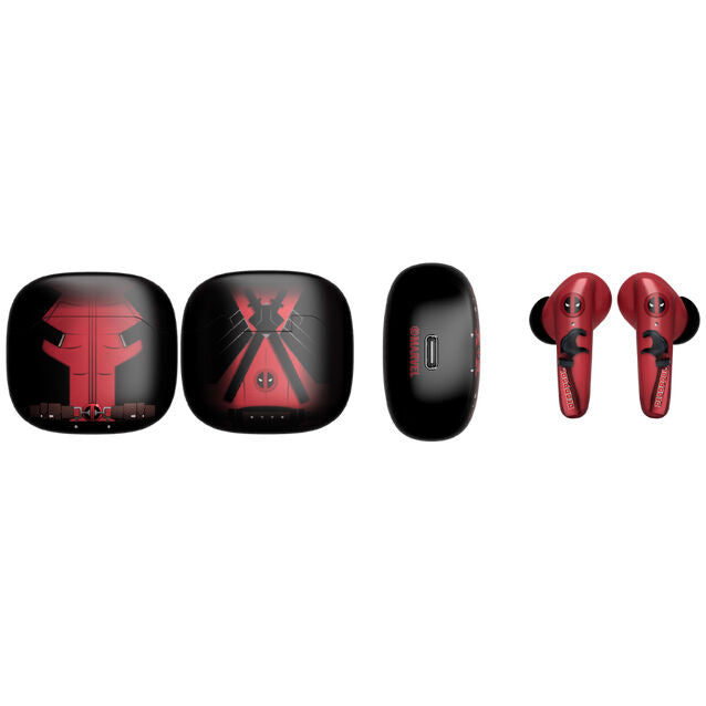 Mini Cable Guy + Auriculares Inalámbricos Deadpool Marvel | Exquisite Gaming