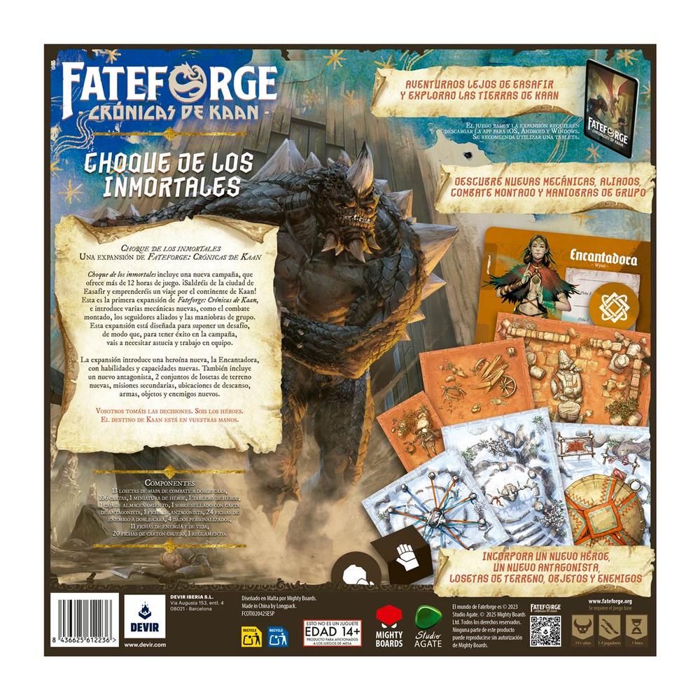 Devir Expansion fateforge: cronicas de kaan choque de los inmortales