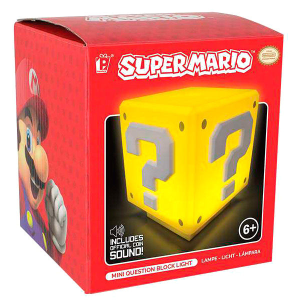 Super Mario Bros Lámpara Sonido Mini Question Block Nintendo