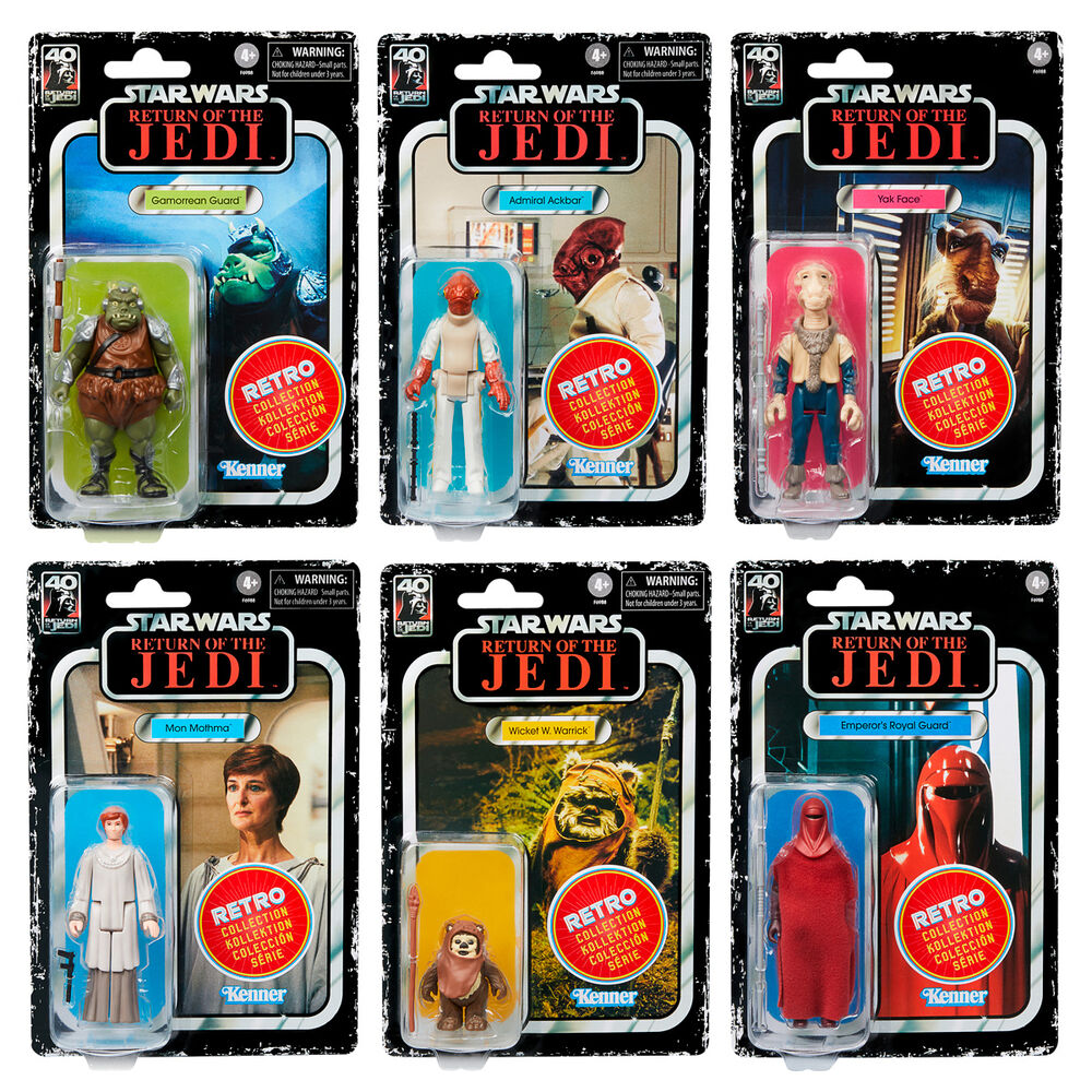 Set 6 Figuras Coleccion Rétro Star Wars - El Retorno del Jedi | Hasbro