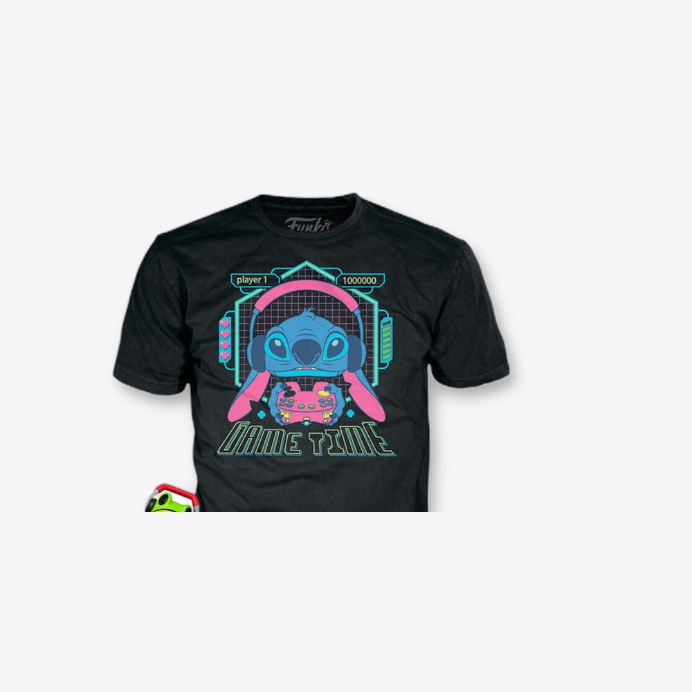Funko Set figura POP & Tee Disney Stitch Gamer Stitch with Frog (imagen 3 de 6)