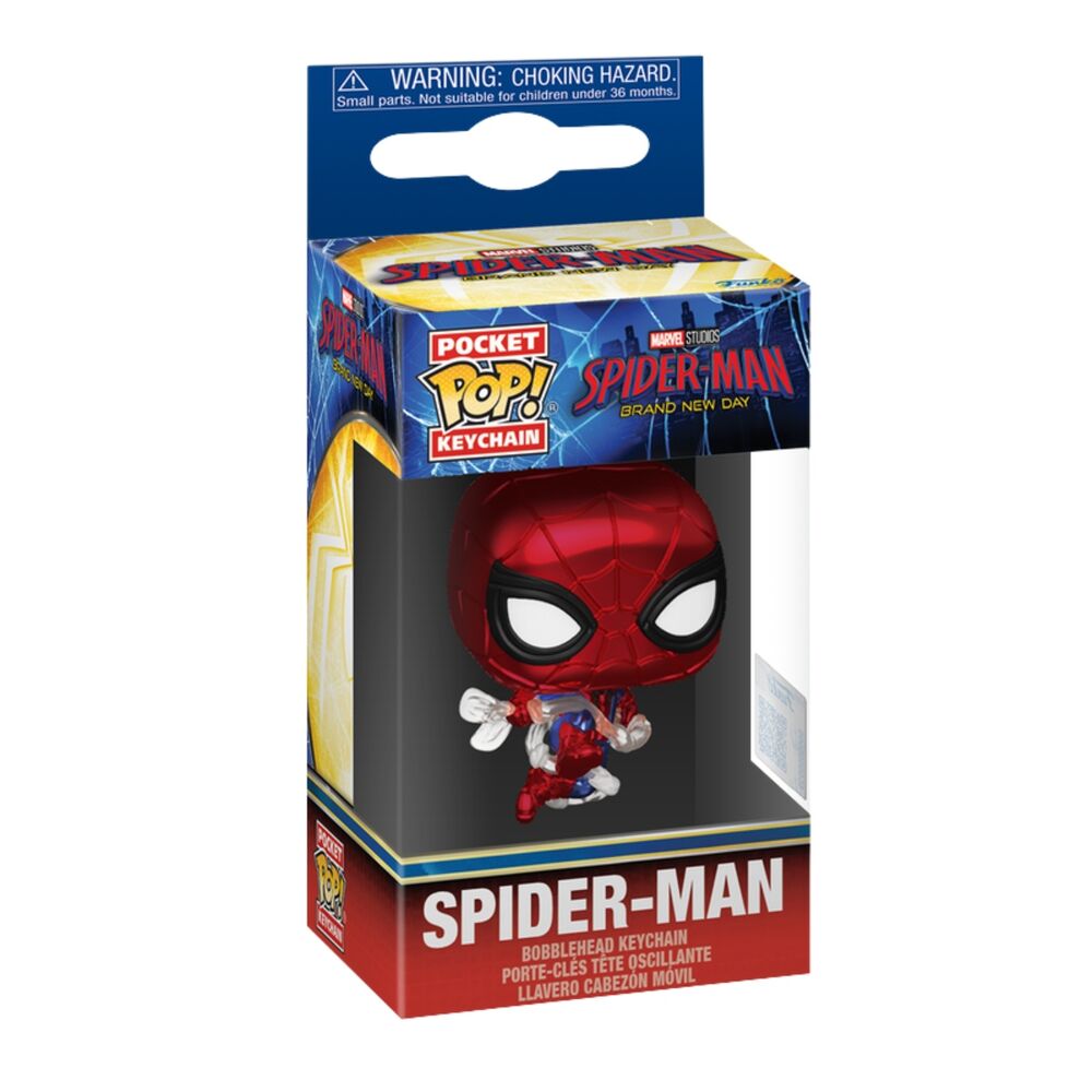 Marvel Llavero Pocket POP Spider-Man Metallic Funko