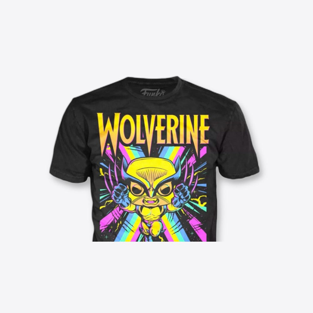 Funko Set figura POP & Tee Marvel Wolverine Black Light (imagen 3 de 6)