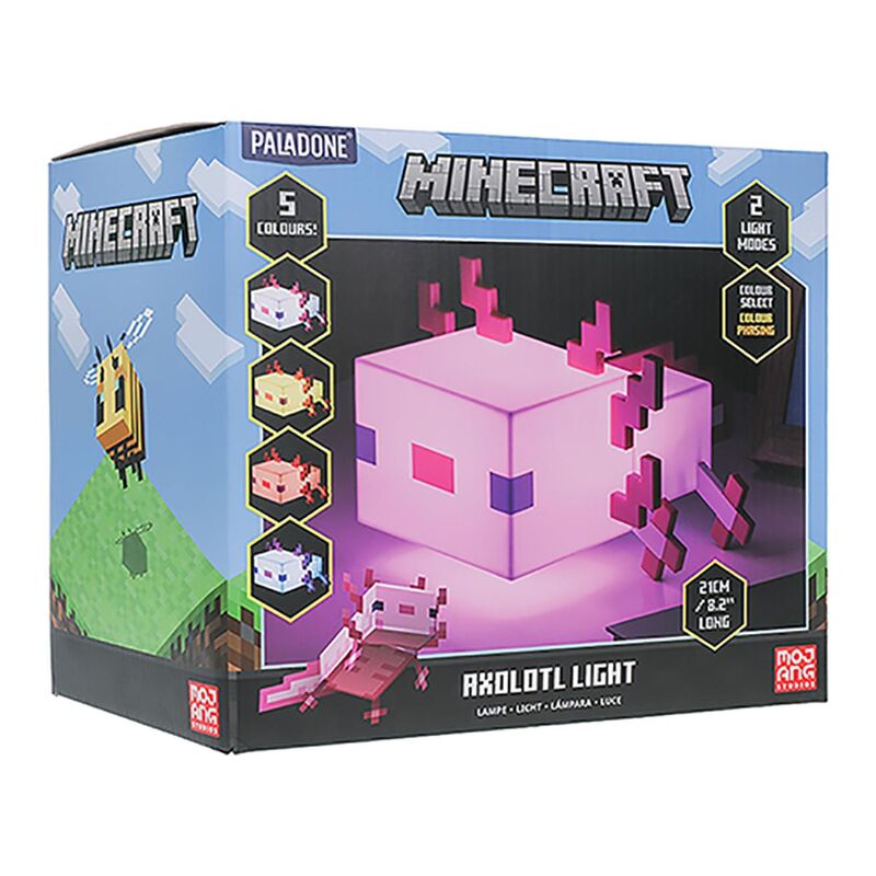 [Minecraft] Lámpara LED Ajolote 13cm Coleccionable (55 chars)