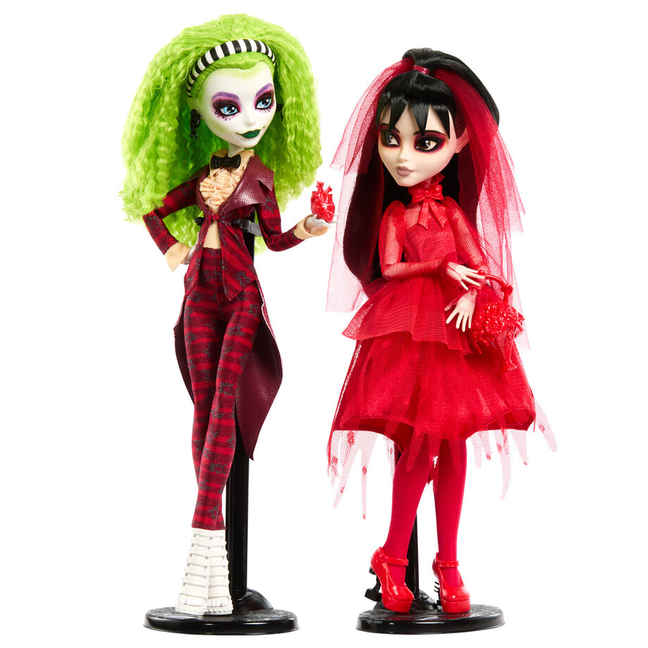 Mattel Set 2 muñecas Beetlejuice Bitelchus Monster High Skullector