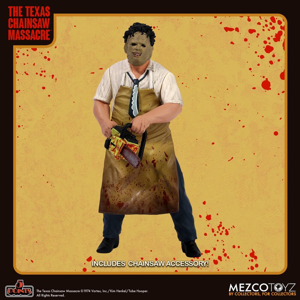 Mezco Toyz Figura Leatherface La Matanza de Texas 9,5cm (imagen 3 de 6)