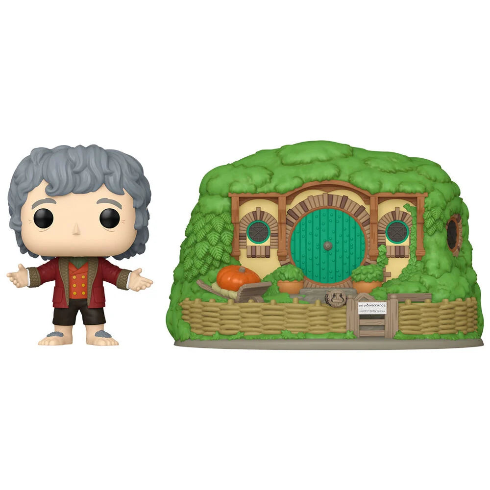 Funko Figura POP Town El Señor de los Anillos Bilbo Baggins with Bag-End