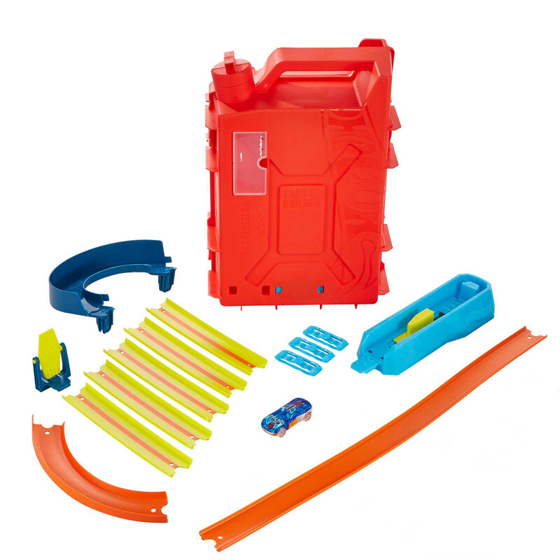 Hot Wheels Pista Acrobacias Track Builder Bidón Mattel