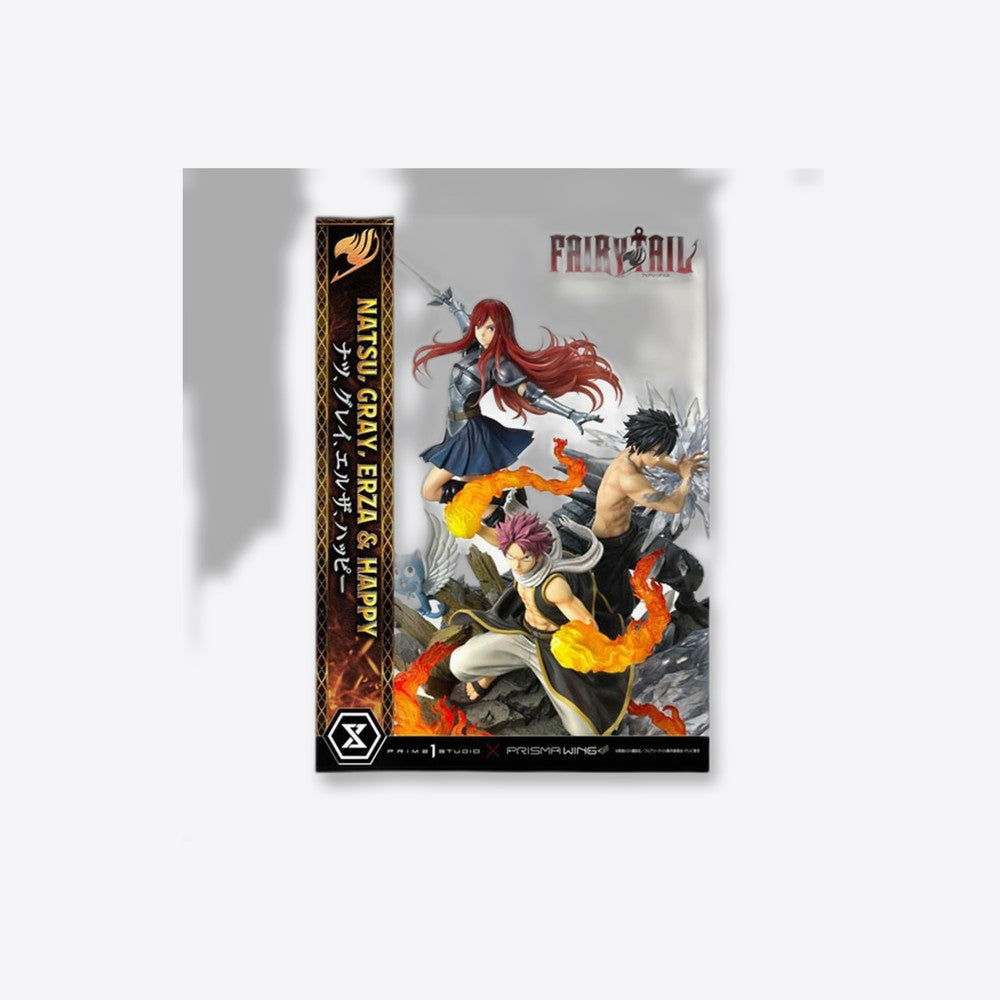 Desconocido Figura prime 1 studio fairy tail estatua natsu gray erza happy deluxe version (imagen 2 de 6)