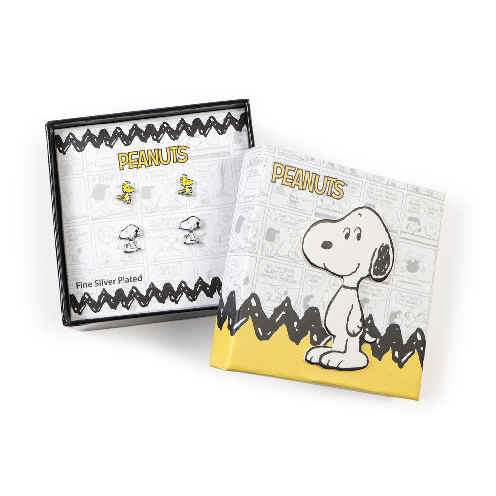 Snoopy Set 2 Pares Pendientes Peanuts Licencia Oficial