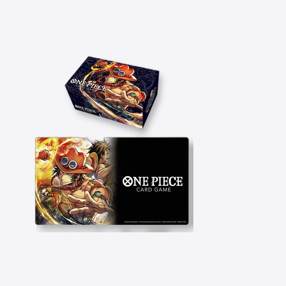 Bandai Rojo Tapete y caja de almacenamiento one piece portgas d ace (imagen 6 de 6)