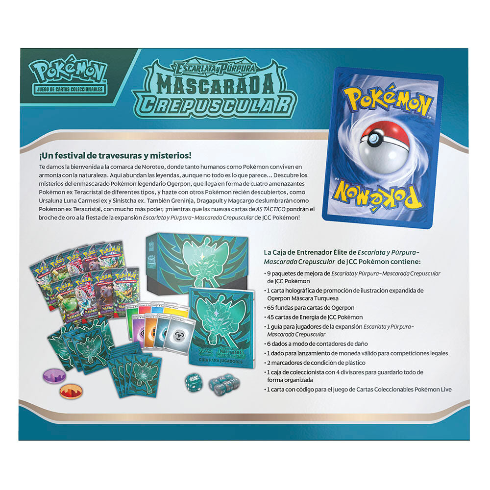 Pokemon Juego De Cartas Estuche cartas Mascarada Crepuscular Escarlata y Purpura Pokemon español (imagen 3 de 4)