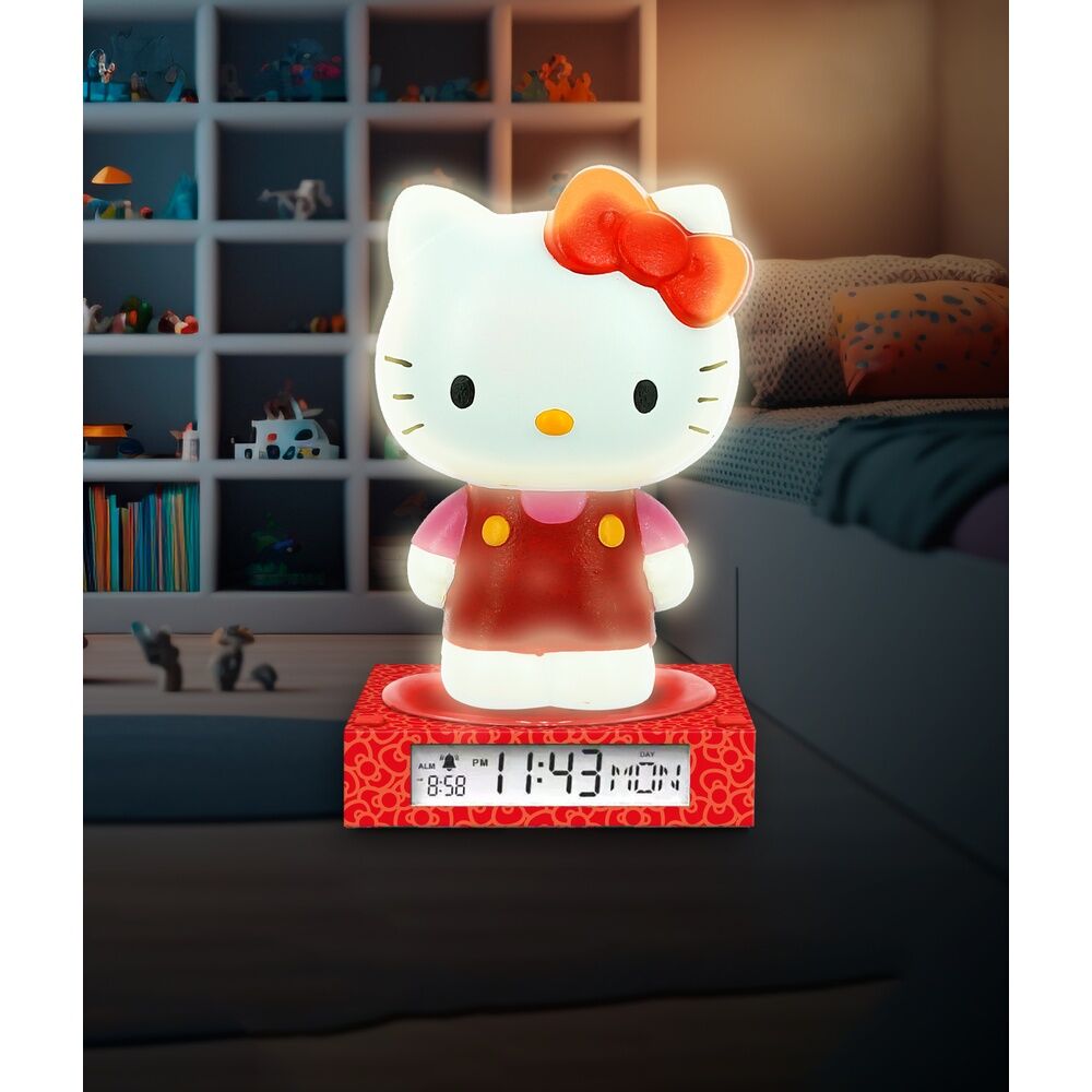 Kids Licensing Lampara 3D con despertador Hello Kitty and Friends (imagen 3 de 4)