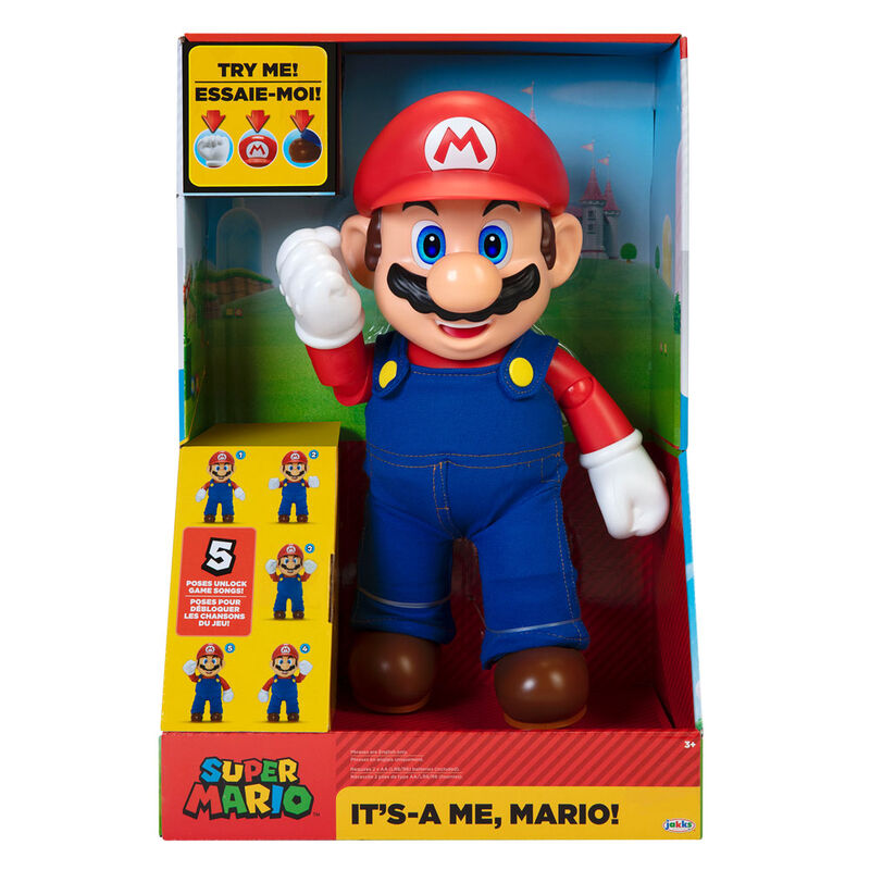 Jakks Pacific Figura interactiva ingles Its A Me Mario Super Mario Nintendo 36cm