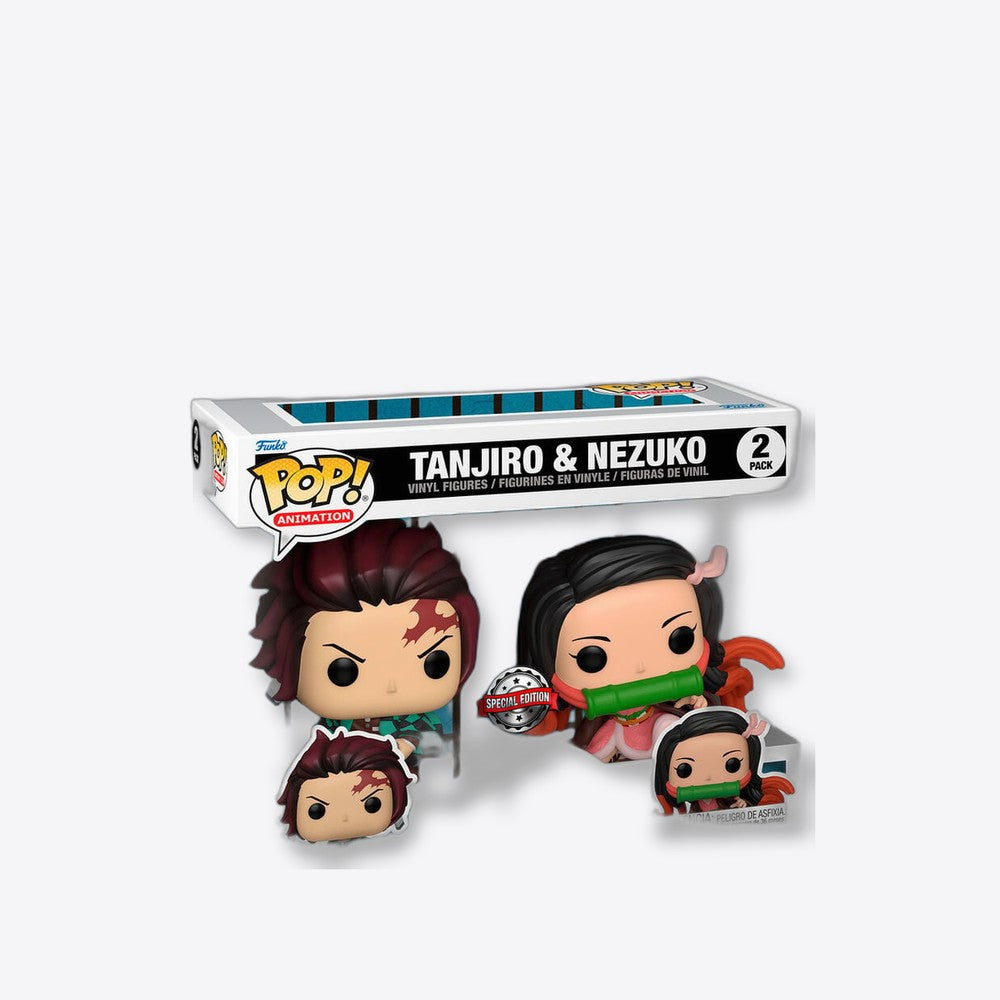 Funko Blister 2 figuras POP Demon Slayer Kimetsu no Yaiba Tanjiro & Nezuko Exclusive (imagen 5 de 6)